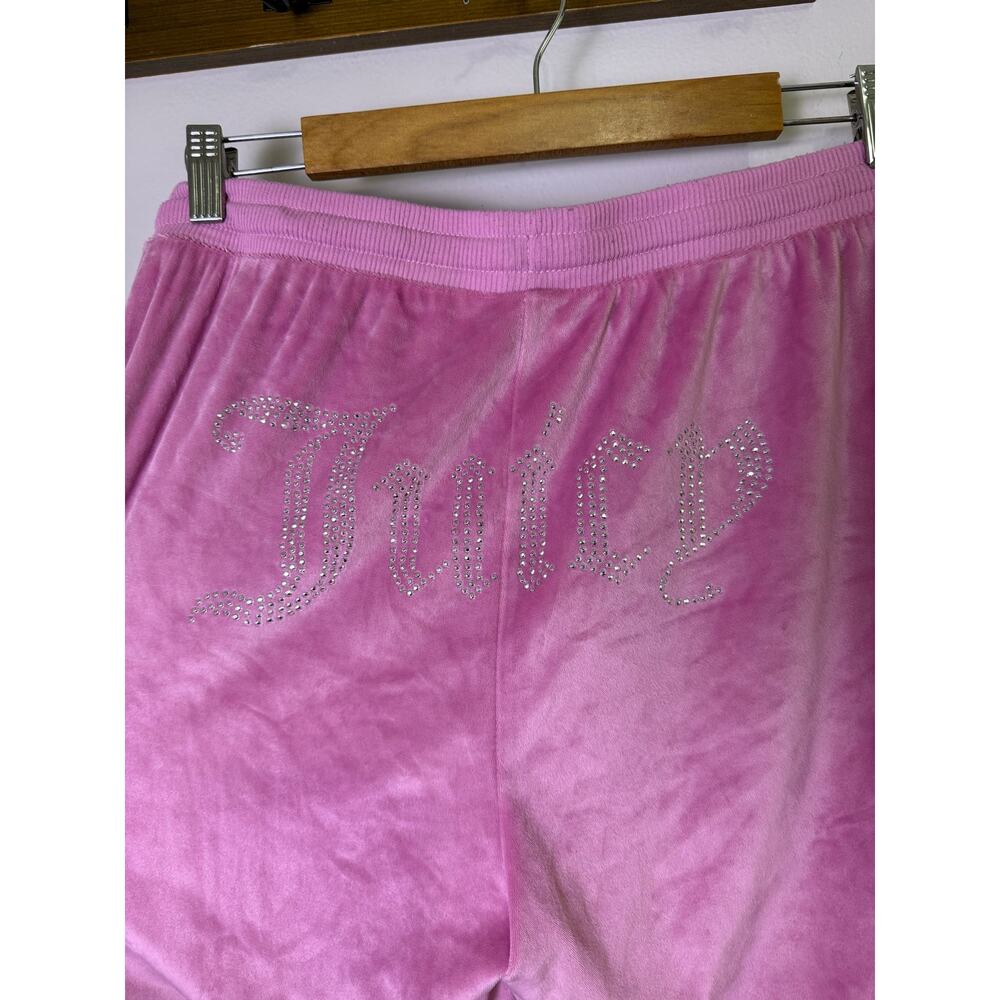 Juicy Couture Pink Velour Rhinestone Lounge Sleep Pants XL Barbiecore - Picture 3 of 7